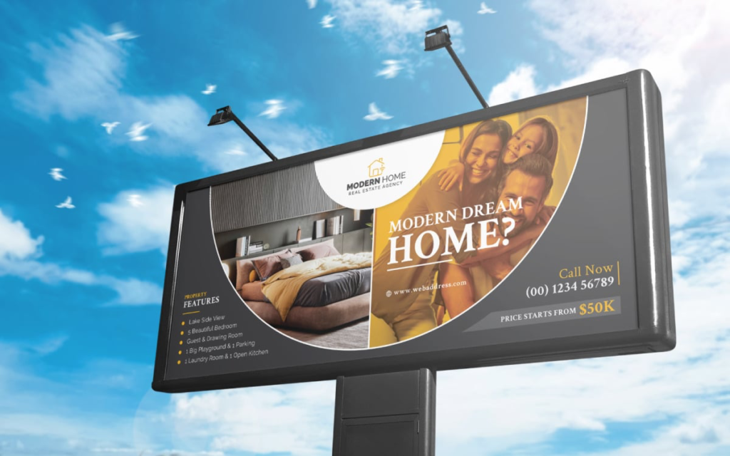 Real estate advertising banners
